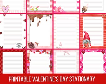 21 Printable Valentine's Day Stationary Designs, Printable Love Notes, Cute Valentines for Kids
