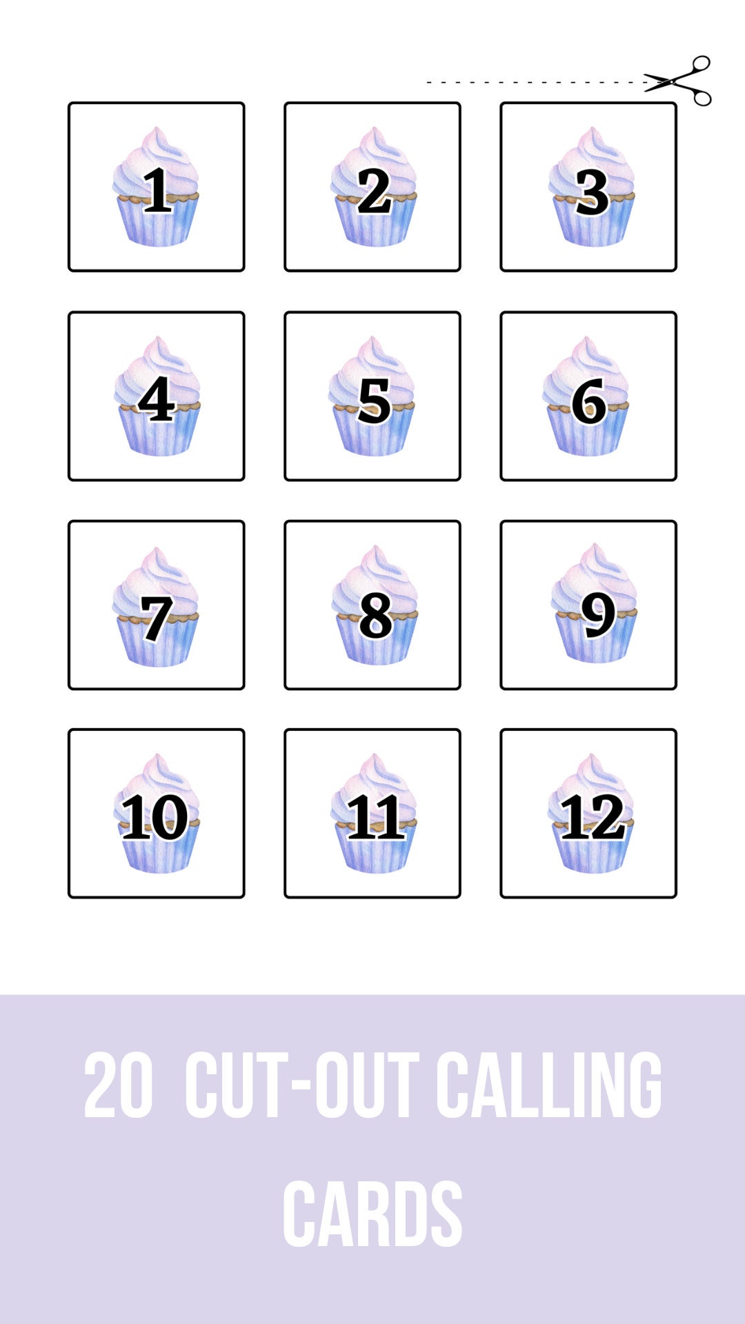 20-player Printable Birthday Cupcake Cakewalk for Parties, Birthday ...