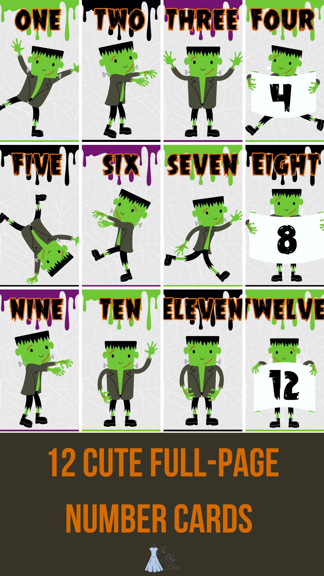 Monster Mash Printable Cake Walk, Frankenstein Cake Walk, Halloween Party Game for Kids Etsy