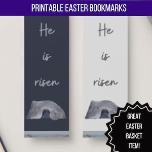 He is Risen Bookmark, Printable Easter Bookmark, Christian Gift