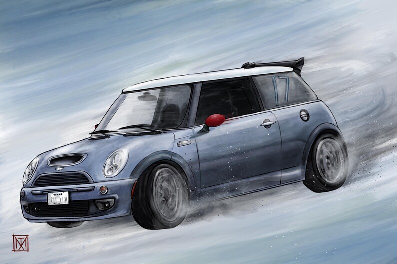 Custom Car Art Commission Digital Portrait Painting Personalized Art