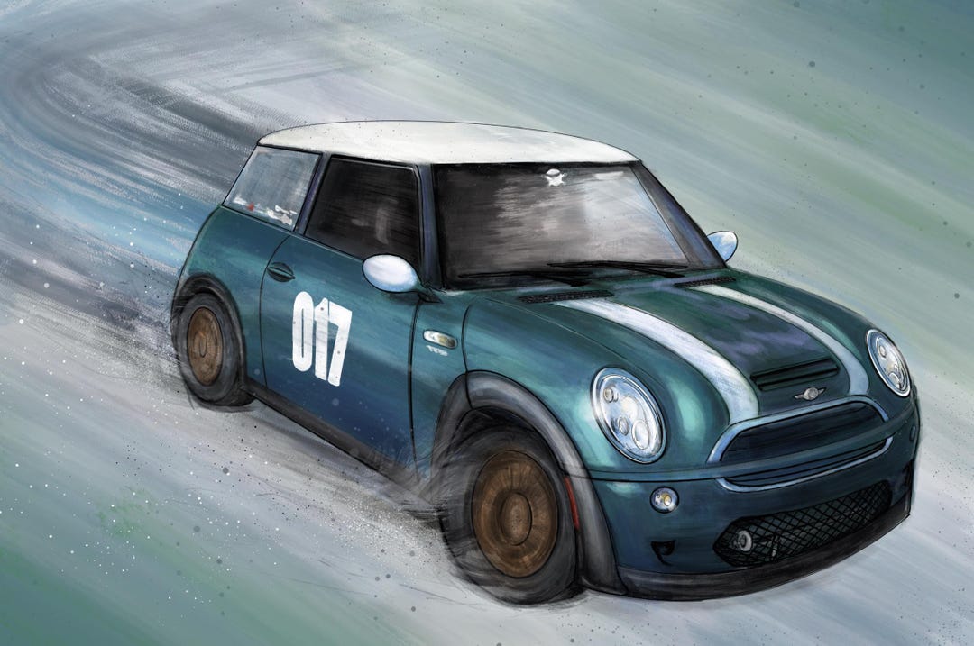 Custom Car Art Commission Digital Portrait Painting Personalized Art