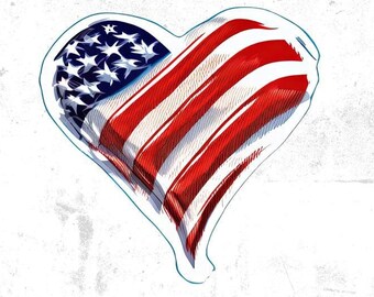 Amerikanische Flagge png, USA Herz png, 4. Juli png, digitaler Download, amerikanische Flagge Herz, 4. Juli Clipart, Sublimation Designs, USA Souvenir