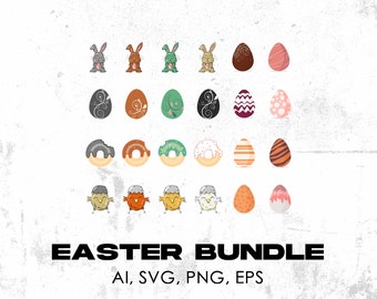 Easter svg bundle, Easter decor svg, Easter svg, bunny svg, easter chick svg, easter egg svg