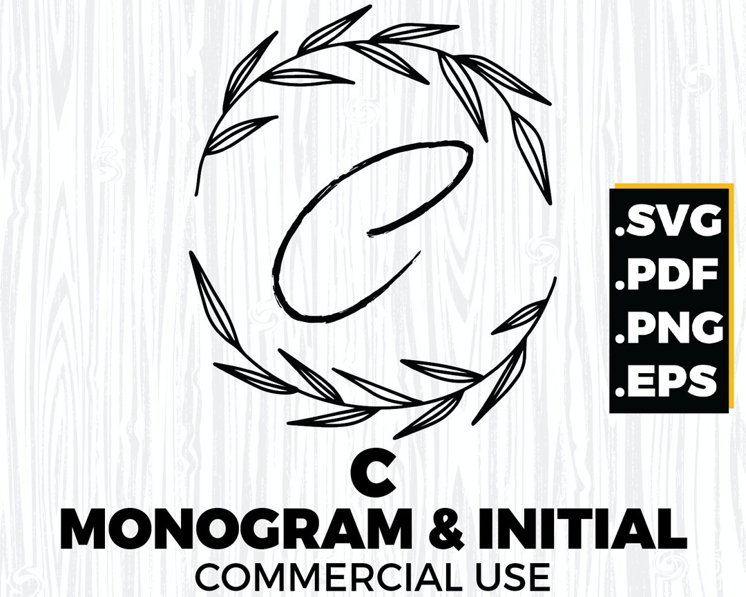 C Monogram, C Initial, C Letter, Alphabet, Svg, Png, Pdf, Eps for ...