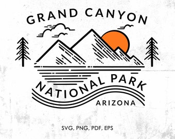 Grand Canyon National Park svg, png, pdf, eps, jpg | clipart, graphic, instant download