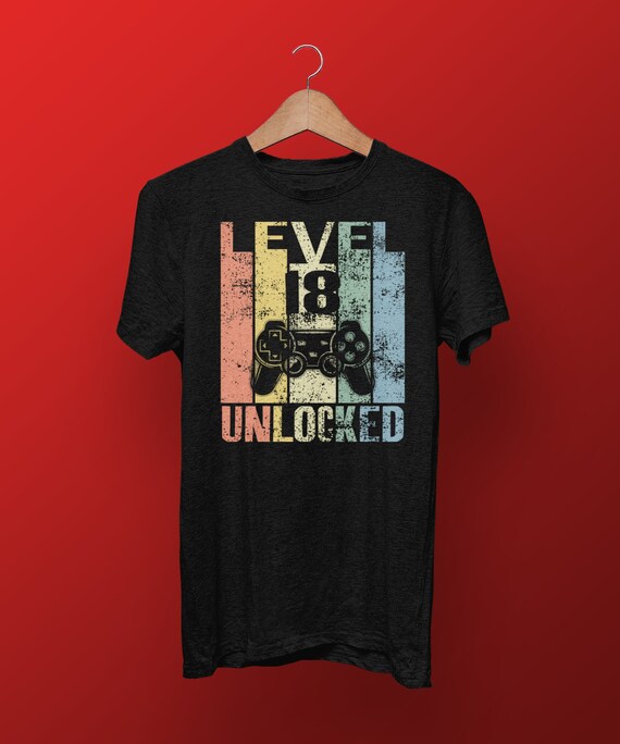 Level 18 Unlocked Svg, 18th Birthday Gift for Gamers | Svg