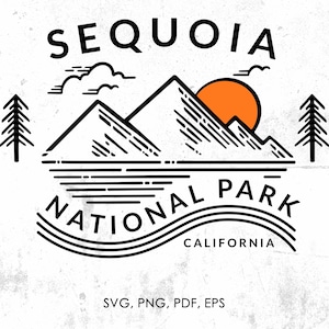 Sequoia National Park svg, png, pdf, eps, jpg | clipart, graphic, instant download