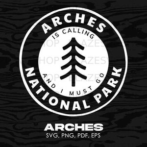 Arches National Park svg, Arches Utah svg, Arches png, Arches jpg, pdf, eps | clipart, graphic, souvenir
