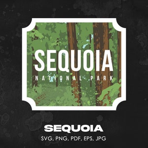 Sequoia National Park svg, png, pdf, eps, jpg | clipart, graphic, instant download