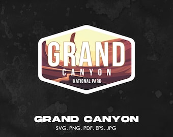 Grand Canyon National Park svg, png, pdf, eps, jpg | clipart, graphic, instant download
