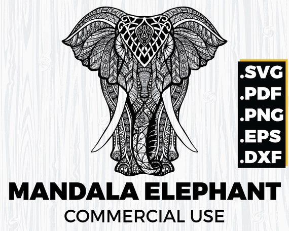 Transparent Mandala Elephant Svg - 165+ File for DIY T-shirt, Mug