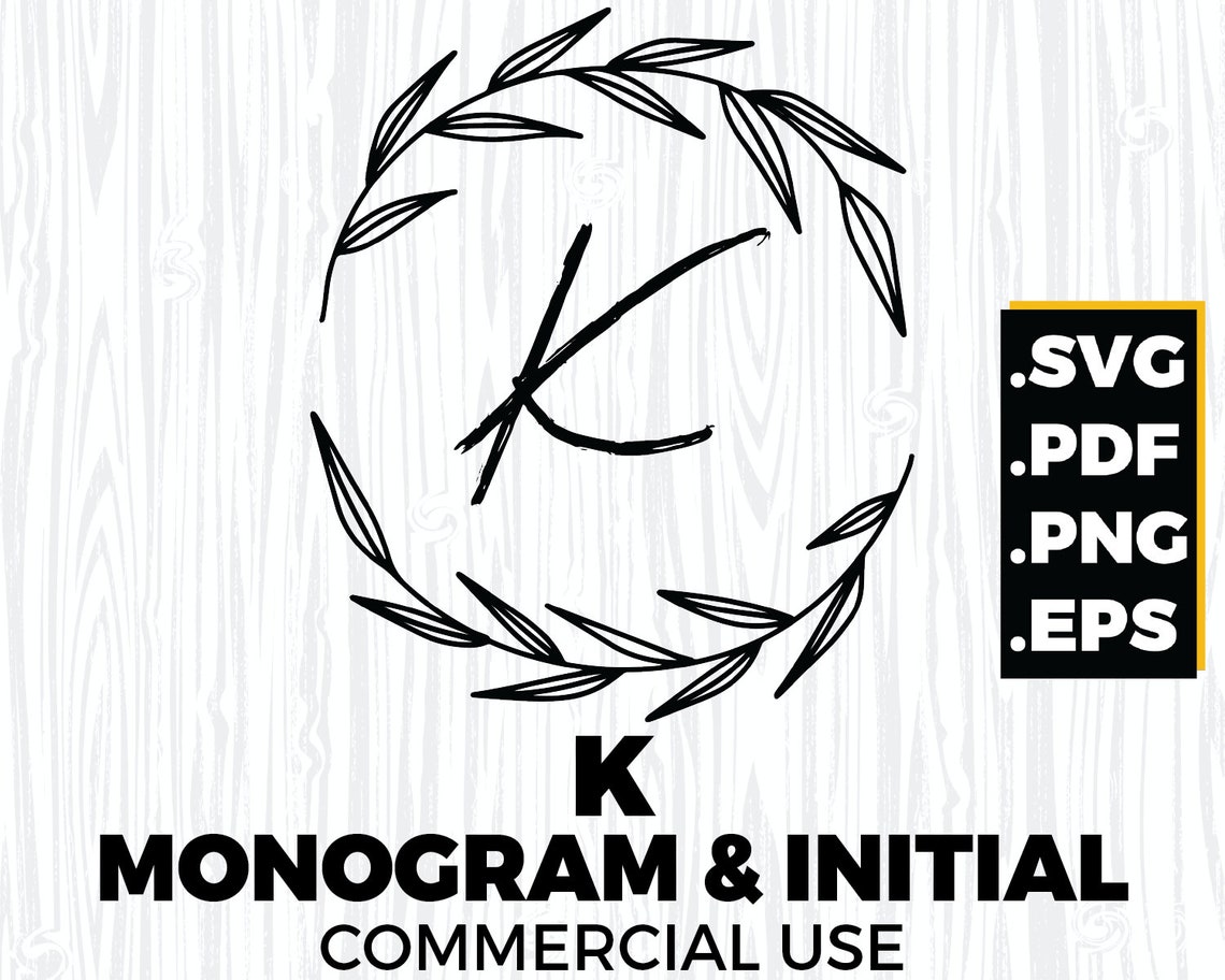 K Monogram, K Initial, K Letter, Alphabet, Svg, Png, Pdf, Eps for ...