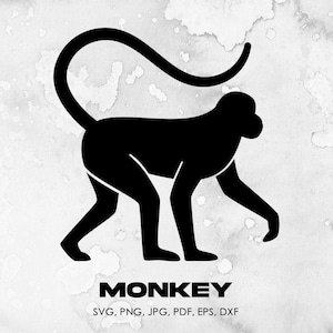 Monkey svg, Chinese Zodiac Monkey, png, jpg, pdf, eps, dxf | animal, clipart, instant download