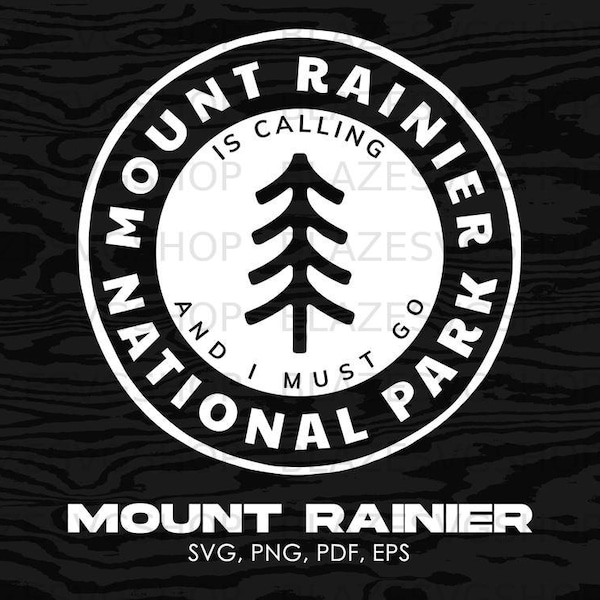 Mount Rainier National Park svg, Mount Rainier Washington svg, Mount Rainier png, Mount Rainier jpg, pdf, eps | clipart, graphic, souvenir