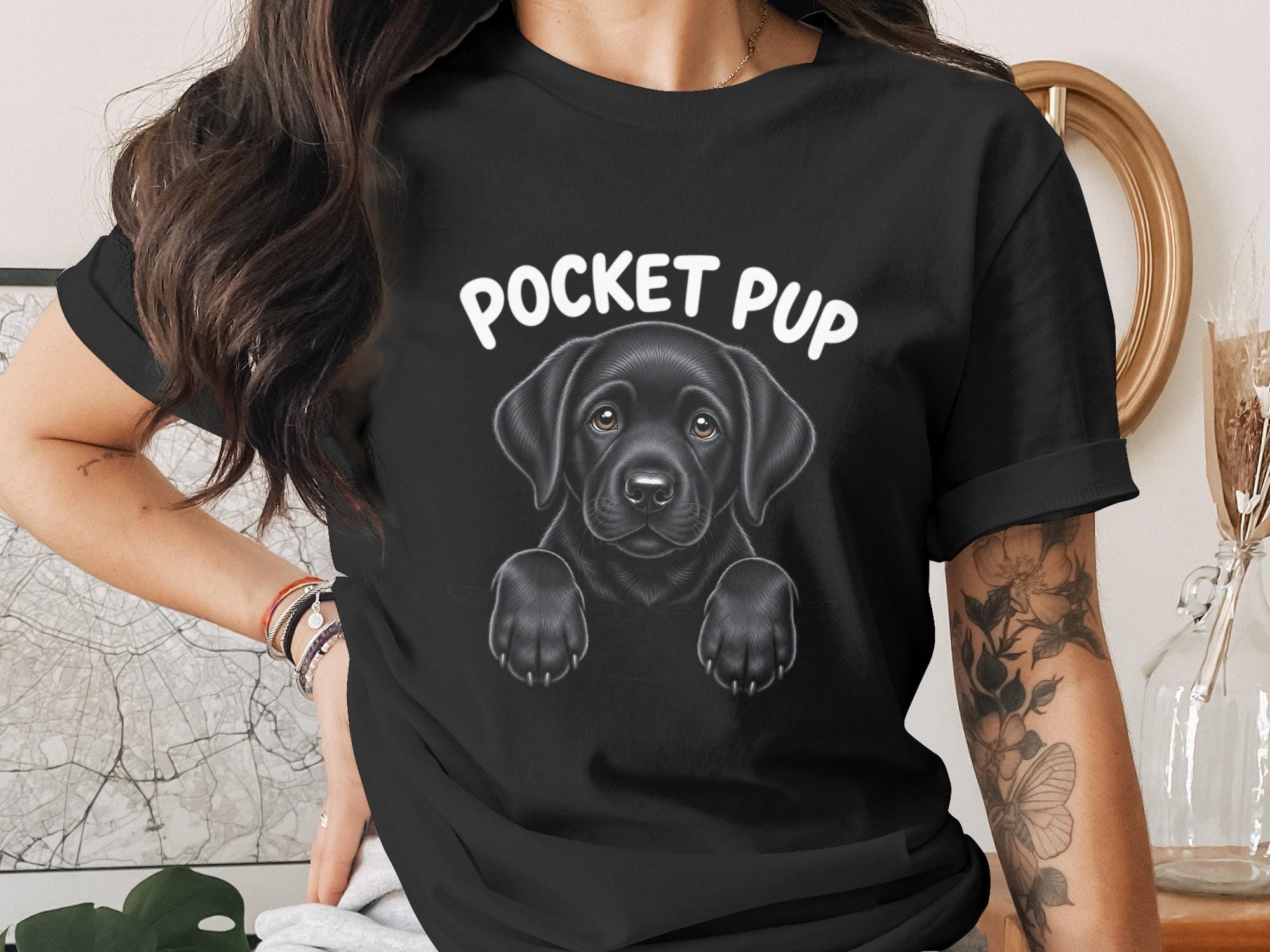 Pocket Pup Black Lab PNG Digital Download, Adorable Puppy Labrador ...