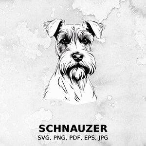 Schnauzer svg, Dog svg file, Pet svg, pdf file, png, eps file, cut file, print files, Schnauzer clipart, instant access