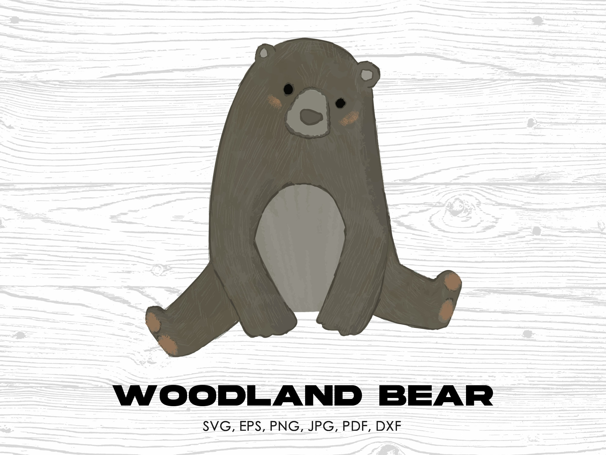 Woodland Animals Bear Svg Png Jpg Pdf Eps Dxf Nature | Etsy