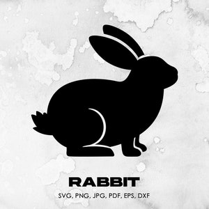 Rabbit svg, Chinese Zodiac Rabbit, png, jpg, pdf, eps, dxf | animal, clipart, instant download