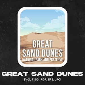 Great Sand Dunes National Park svg, png, pdf, eps, jpg | clipart, graphic, instant download