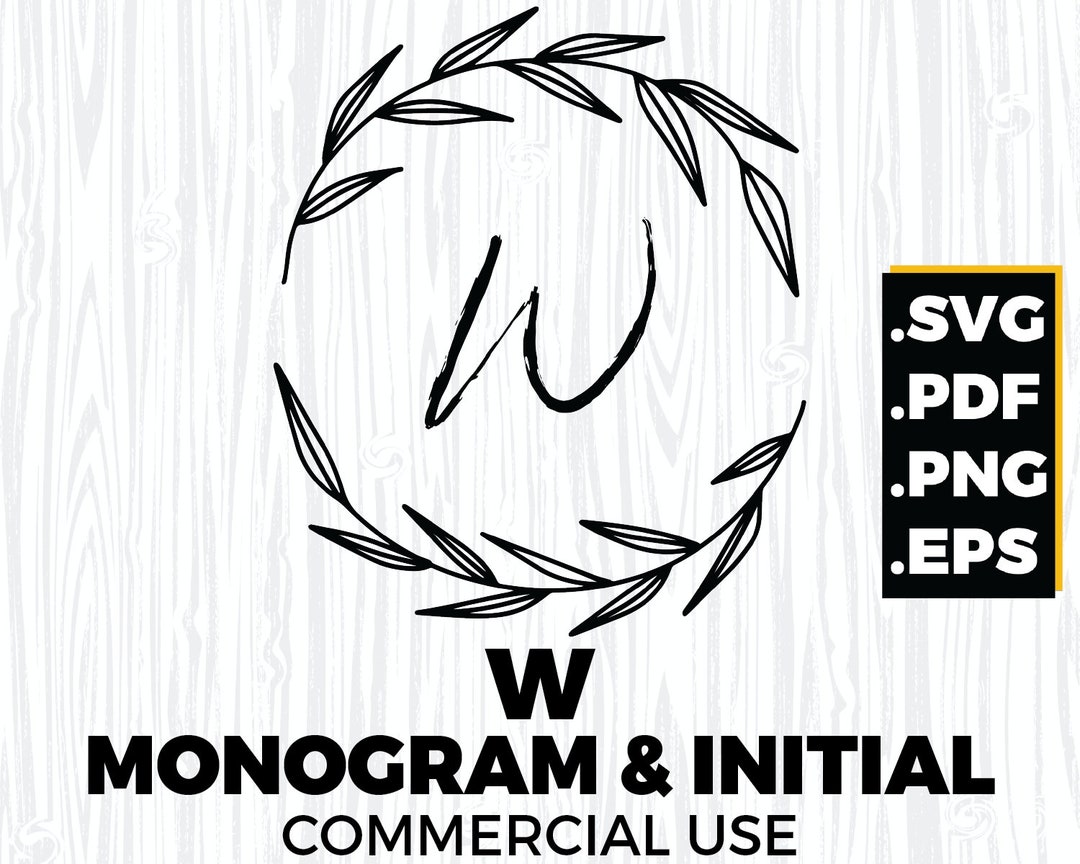 W Monogram, W Initial, W Letter, Alphabet, Svg, Png, Pdf, Eps for ...