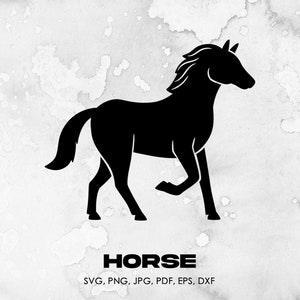 Horse svg, Chinese Zodiac Horse, png, jpg, pdf, eps, dxf | animal, clipart, instant download