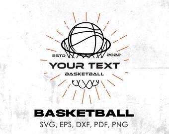 Basketball svg, Team Logo svg, Cricut Files, Silhouette Files, svg cut files, printable, pdf, png
