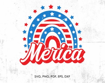 Vintage Merica svg, Retro Merica svg, Merica svg, 4th of July svg, 4th of July svg files for Sublimation, Sublimation design, cut files