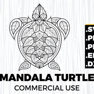 MANDALA Turtle, mandala turtle svg, turtle svg, turtle clipart, sea turtle svg, instant download