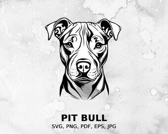 Pit Bull svg, Dog svg file, Pet svg, pdf file, png, eps file, cut file, print files, Pit Bull clipart, instant access