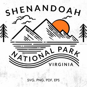 Shenandoah National Park svg, png, pdf, eps, jpg | clipart, graphic, instant download