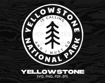 Yellowstone National Park svg, Yellowstone Wyoming svg, Yellowstone png, Yellowstone jpg, pdf, eps | clipart, graphic, souvenir