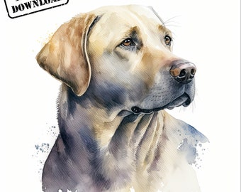 Labrador Retriever Art Print, Labrador Retriever Dog Print, Labrador Retriever Watercolor, Labrador Retriever png, pdf, jpg, Sublimation