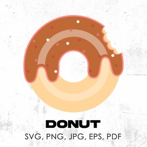 Donut svg, Pastry svg, png, jpg, pdf, eps | Easter clipart, instant download