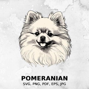 Pomeranian svg, Dog svg file, Pet svg, pdf file, png, eps file, cut file, print files, Pomeranian clipart, instant access
