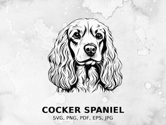 Cocker Spaniel Umbrella - Black on White Cocker Spaniel Umbrella - Black on White