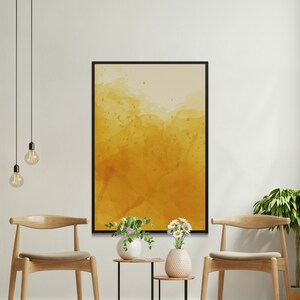 Gelbes Aquarell Portrait Druck digital download | Aquarell Kunstdruck | druckbare Aquarell Wandkunst