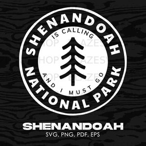 Shenandoah National Park svg, Shenandoah Virginia svg, Shenandoah png, Shenandoah jpg, pdf, eps | clipart, graphic, souvenir