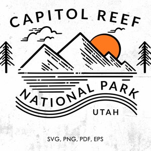 Capitol Reef National Park svg, png, pdf, eps, jpg | clipart, graphic, instant download