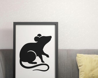 Rat Svg, Chinese Zodiac Rat, Png, Jpg, Pdf, Eps, Dxf Rat Svg, Chinese Zodiac Rat, Png, Jpg, Pdf, Eps, Dxf