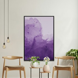 Lila Aquarell Portrait Druck digital download | Aquarell Kunstdruck | druckbare Aquarell Wandkunst