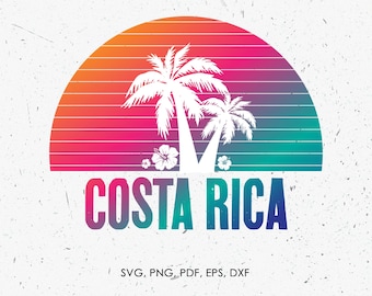 Costa Rica svg, Summer Beach Vacation, Spring Break | png, eps, vector, cut file, instant download
