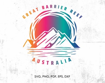 Great Barrier Reef svg, Summer Vacation, Spring Break, Beach svg, png, eps, vector, instant download