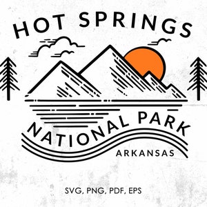 Hot Springs National Park svg, png, pdf, eps, jpg | clipart, graphic, instant download