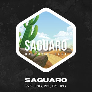 Saguaro National Park svg, png, pdf, eps, jpg | clipart, graphic, instant download