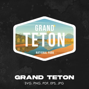 Grand Teton National Park svg, png, pdf, eps, jpg | Clipart, Grafik, direkter Download
