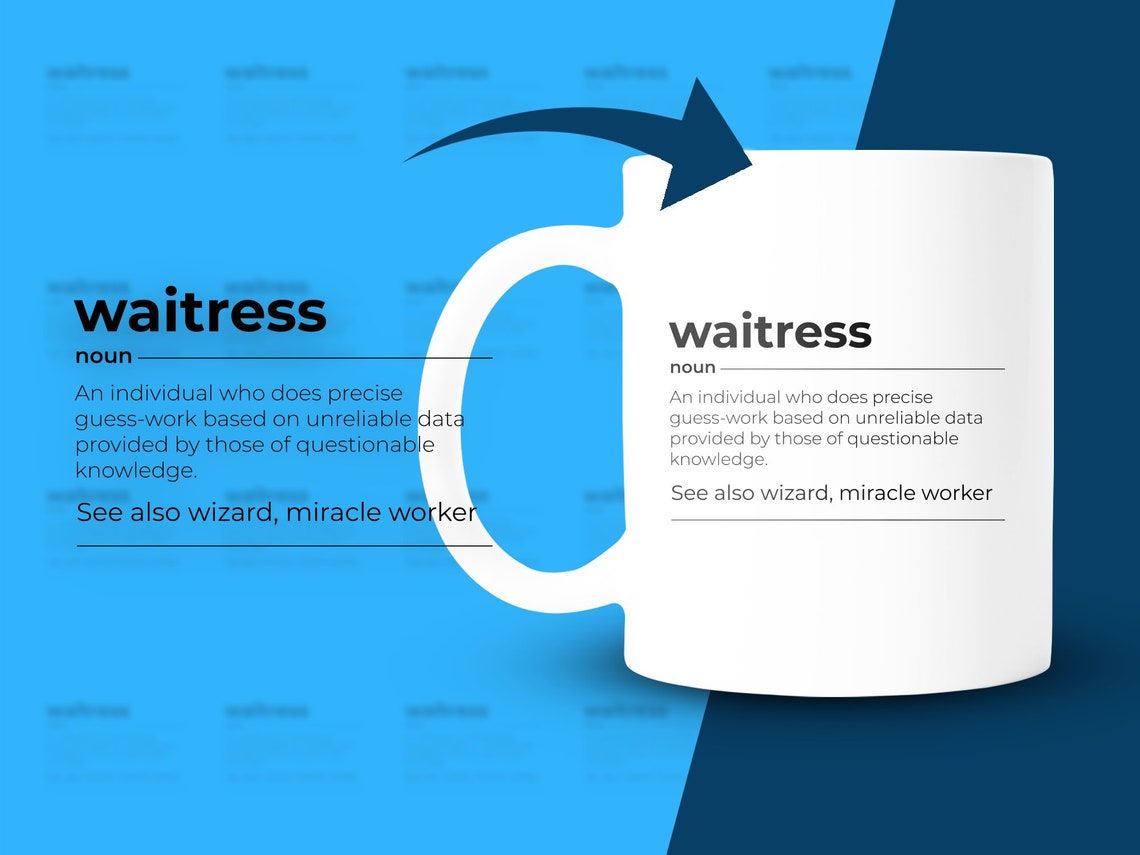 Waitress Svg, Definition Svg, Funny Waitress Gift, Job Quote | Png, Eps ...