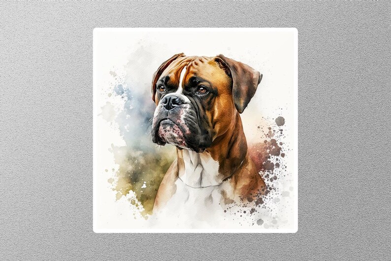 Boxer Art Print, Boxer Dog Print, Boxer Watercolor, Boxer Png, Pdf, Jpg ...