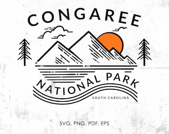 Congaree National Park svg, png, pdf, eps, jpg | clipart, grafisch, direct downloaden