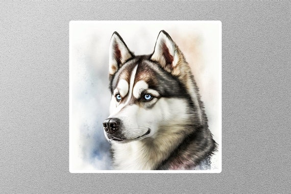 Husky Art Print, Husky Dog Print, Husky Watercolor, Husky Png, Pdf